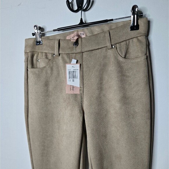 NWT Philosophy Neutral Faux Suede Skinny Pants Fall Office Work Preppy Size XS - Picture 5 of 8